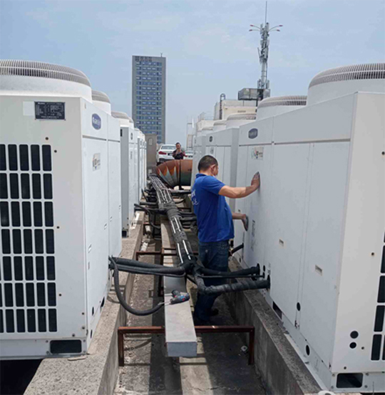 三山中央空调制热和不制冷系统维修方法